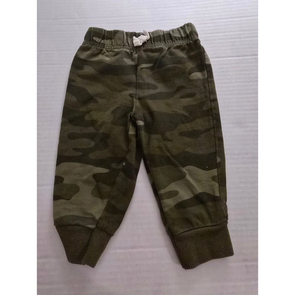 Carters Baby Boys Green Camo Jogger Pants Size 6 Months Camouflage